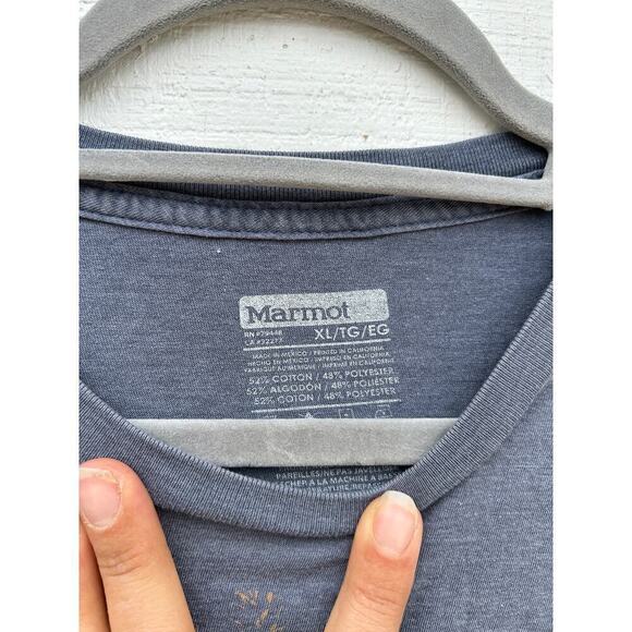 Marmot Dark Gray‎ Blue May the Forest Be With You Tee Shirt, Sx XL - Picture 4 of 5